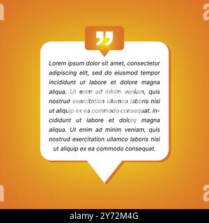 Quote Card Template - Testimonials Design - Social Media Posts Design Stock Vector