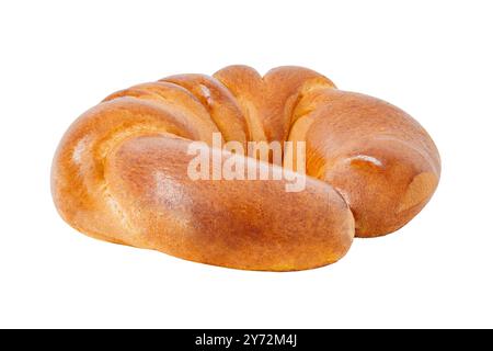 Croissant wheat one, isolated on white background with clipping path Stock Photo