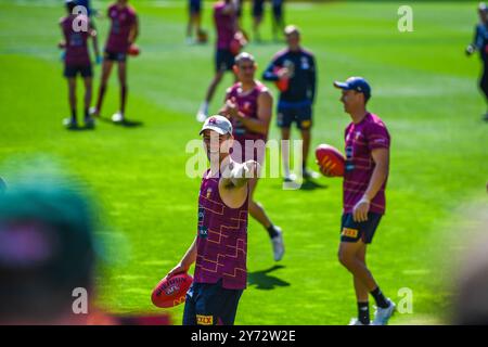 Josh Dunkley of the Lions during the AFL Round 3 match between the Brisbane Lions and the