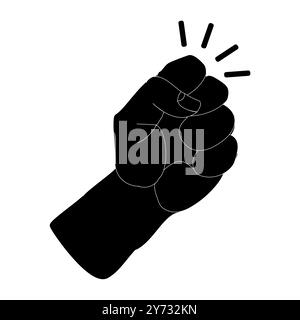 Hand knokning door icon illustration. Please knock sign board vector ...
