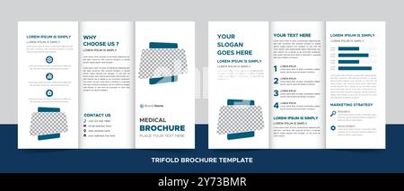 Creative Corporate Modern Business Trifold Brochure Template Design. Stock Vector