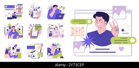 Aspects and effects of social media on teens set. Psychological effects ...
