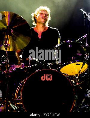 Milano, Italy. 26th Sep, 2024. Chris Cester of Jet performs live in concert at Alcatraz in Milano, Italy, on September 26, 2024 (Photo by Mairo Cinquetti/NurPhoto) Credit: NurPhoto SRL/Alamy Live News Stock Photo