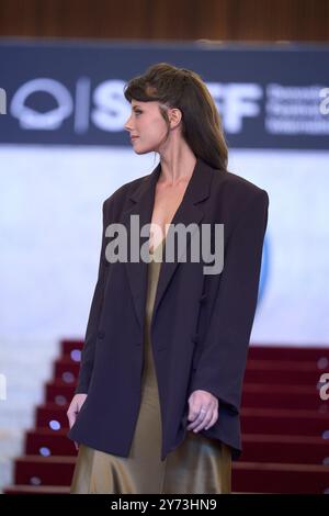 Celeste dalla Porta attended 'Parthenope' Red Carpet during 72nd San