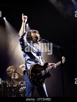 Milano, Italy. 26th Sep, 2024. Nic Cester of Jet performs live in concert at Alcatraz in Milano, Italy, on September 26, 2024 (Photo by Mairo Cinquetti/NurPhoto) Credit: NurPhoto SRL/Alamy Live News Stock Photo