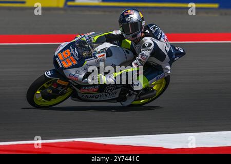 Lombok, Indonesia. 27th Sep, 2024. Free practice before Pertamina Grand Prix of Indonesia of MotoGP at Mandalika Circuit. September 27, 2024 In picture: Moto3™ Collin Veijer Entrenamientos libres previos al Gran Premio Pertamina de MotoGP deIndonesia en el circuito de Mandalika, 27 de septiembre de 2024 POOL/ MotoGP.com/Cordon Press Images will be for editorial use only. Mandatory credit: © MotoGP.com Credit: CORDON PRESS/Alamy Live News Stock Photo