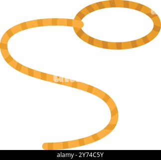 This lasso is forming the letter s, looking like a snake ready to catch its prey Stock Vector