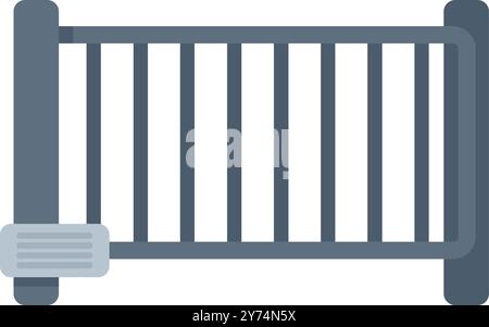 Illustration of an automatic pedestrian access control gate system with turnstile, as found in subways, stadiums and theme parks Stock Vector