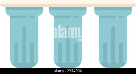 Ice cube tray making ice cubes for refreshing drinks Stock Vector