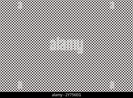 Vector Seamless Monochrome Halftone Texture Isolated On A White Background. Horizontally And Vertically Repeatable. Stock Vector