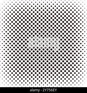 Vector Square Monochrome Halftone Texture Isolated On A White Background. Stock Vector