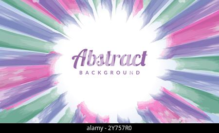 A soft, abstract explosion of pastel colors, including pink, green, and purple, radiates outward from a bright white center. Stock Vector