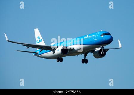 KLM Plane Royal Dutch Airlines Airbus A321 Airways Airline Airlines Operated Commercial Plane Aircraft Airplane Aeroplane Jetliner Passenger Jet Sky Stock Photo