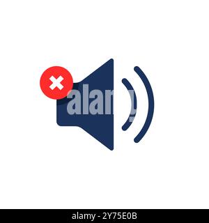 speaker like quiet please or silence button Stock Vector