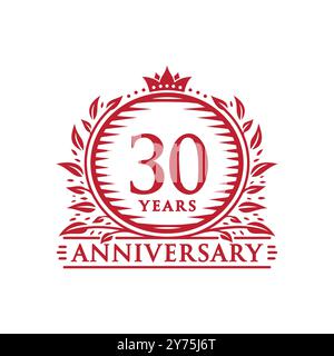 30 years celebrating anniversary design template. 30th anniversary logo. Vector and illustration. Stock Vector