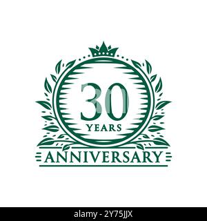 30 years celebrating anniversary design template. 30th anniversary logo. Vector and illustration. Stock Vector