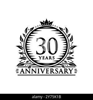 30 years celebrating anniversary design template. 30th anniversary logo. Vector and illustration. Stock Vector