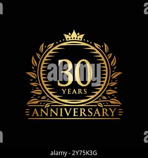 30 years celebrating anniversary design template. 30th anniversary logo. Vector and illustration. Stock Vector