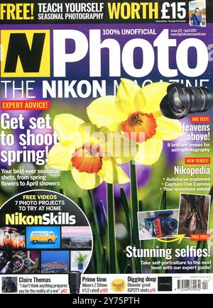 Cover of N Photo magazine published in April 2021. Aimed at users of Nikon cameras, the magazine ceased publication in October 2024. Stock Photo