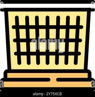 This icon of a laundry basket is perfect for websites and mobile apps that need a simple yet recognizable image Stock Vector