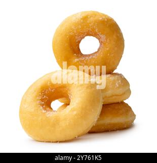 Group of glazed donuts on white wooden background Stock Photo - Alamy