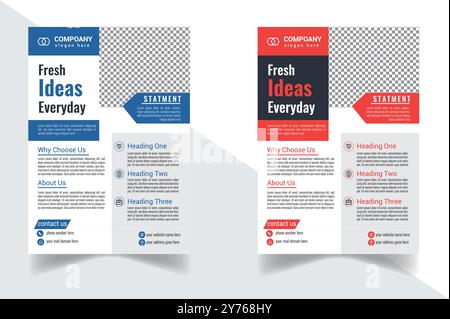 unique business flyer template Stock Vector