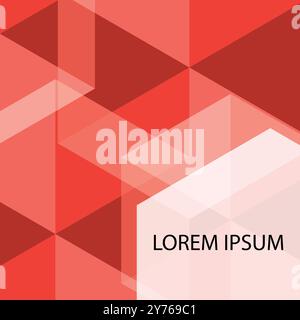 Abstract Background Hexagon Red Color Stock Vector