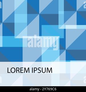 Abstract Background Square Blue Color Stock Vector