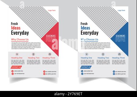 unique business flyer template Stock Vector