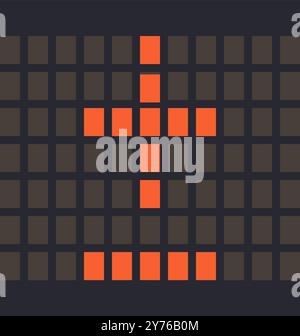 Letter Symbol Minus Led orange color and a dark background, Vector ...