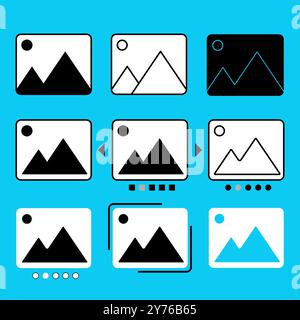 Picture Image and image slider, Icon Vector Illustration Stock Vector
