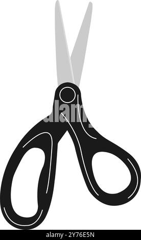 Scissors outline filled icon. Vector illustration design Stock Vector