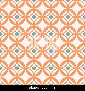 seamless pattern circle modified shape pastel shades color, illustrations vector Stock Vector