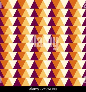 autumn seamless pattern triangle fall shades color, illustrations vector Stock Vector