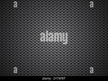 Abstract Background rectangle carbon fiber texture, Dark background with lighting Stock Vector