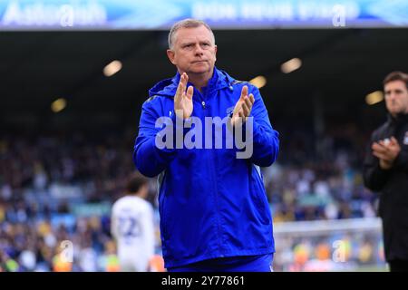 Elland Road, Leeds on Saturday 28th September 2024. Mark Robbins, Coventry City manager, after the Sky Bet Championship match between Leeds United and Coventry City at Elland Road, Leeds on Saturday 28th September 2024. (Photo: Pat Scaasi | MI News) Credit: MI News & Sport /Alamy Live News Stock Photo