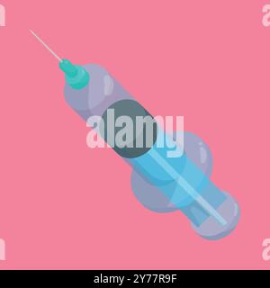 Syringe icon vector. medical Syringe illustration. Doctor Syringe icon. Syringe injection Stock Vector