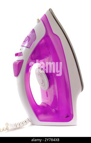Pink iron isolated on white background Stock Photo