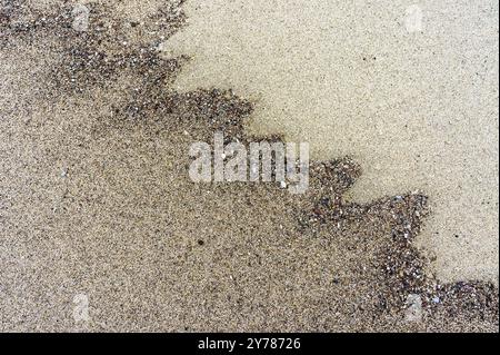 Sandy texture. Sea sand. Sandy background. Natural sea sand and river sand Stock Photo