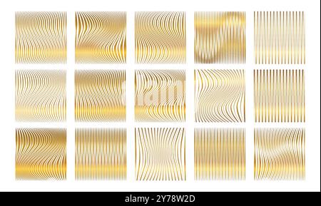 Square Line Texture Abstract Organic Shapes Collection Stock Vector