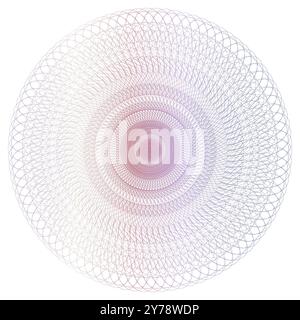 Modern Guilloche Round Certificate Watermark Stock Vector