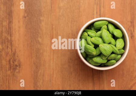 Petai beans (Parkia speciosa), also known as stink bean. Very popular ...