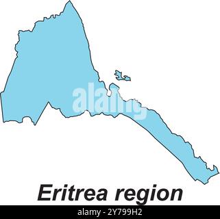 Eritrea region map vector illustration symbol design Stock Vector