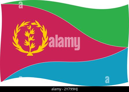 eritrea country flag icon vector illustration design Stock Vector