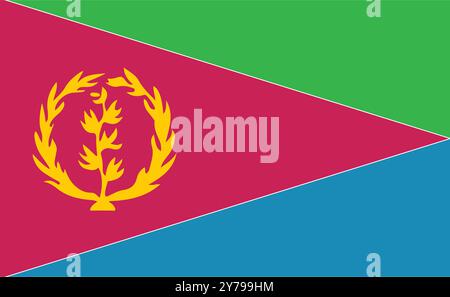 eritrea country flag icon vector illustration design Stock Vector