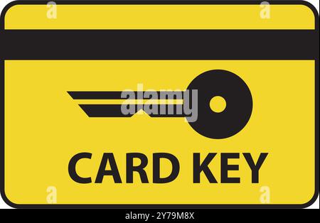 Modern card key icon. Digital key. Vector. Stock Vector