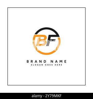 Abstract Letter BF Logo - Initial Monogram Template for Alphabet B and F Stock Vector