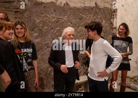 Rome, Italy. 28th Sep, 2024. Director Abel Ferrara attends the ''Divine Echoes'' poems reading at Sant' Andrea De Scaphis in Rome, Italy, on September 28, 2024. (Photo by Luca Carlino/NurPhoto) Credit: NurPhoto SRL/Alamy Live News Stock Photo