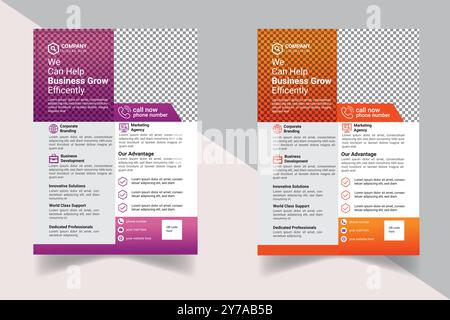business flyer template design Stock Vector