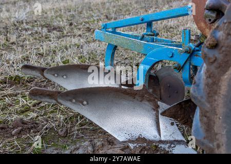 Tractor Ploughing Match Cawston Stock Photo